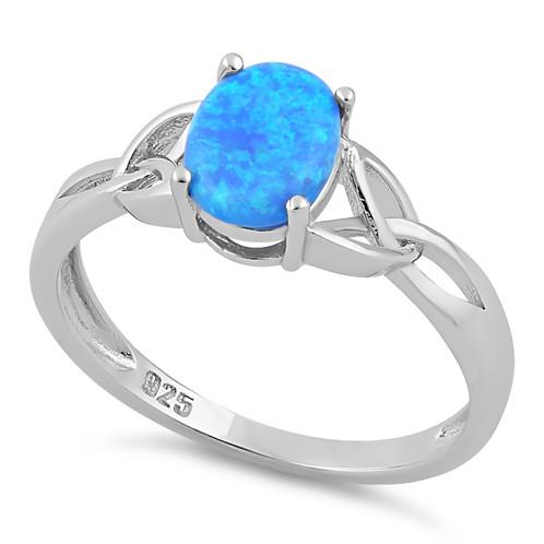 Center Stone Charmed Blue Opal