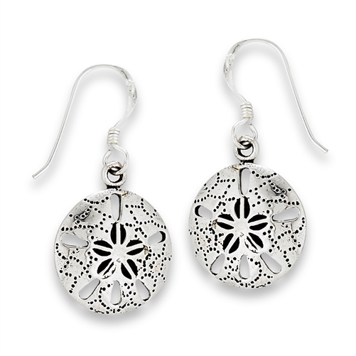 Sterling Silver Sand Dollar Dangle Earring